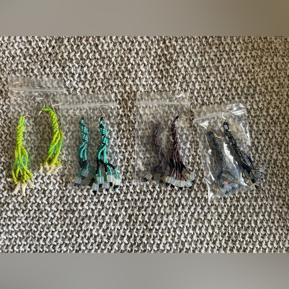 Colorful Beaded Earrings Set